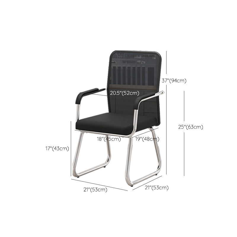 Modern Desk Chair No Distressing Fixed Arms No Wheels Office Chair Clearhalo 'furn' 'furn_office_chair' 'Furniture' 'Office Chairs' 'Office Furniture' 'office_chair' 6536900