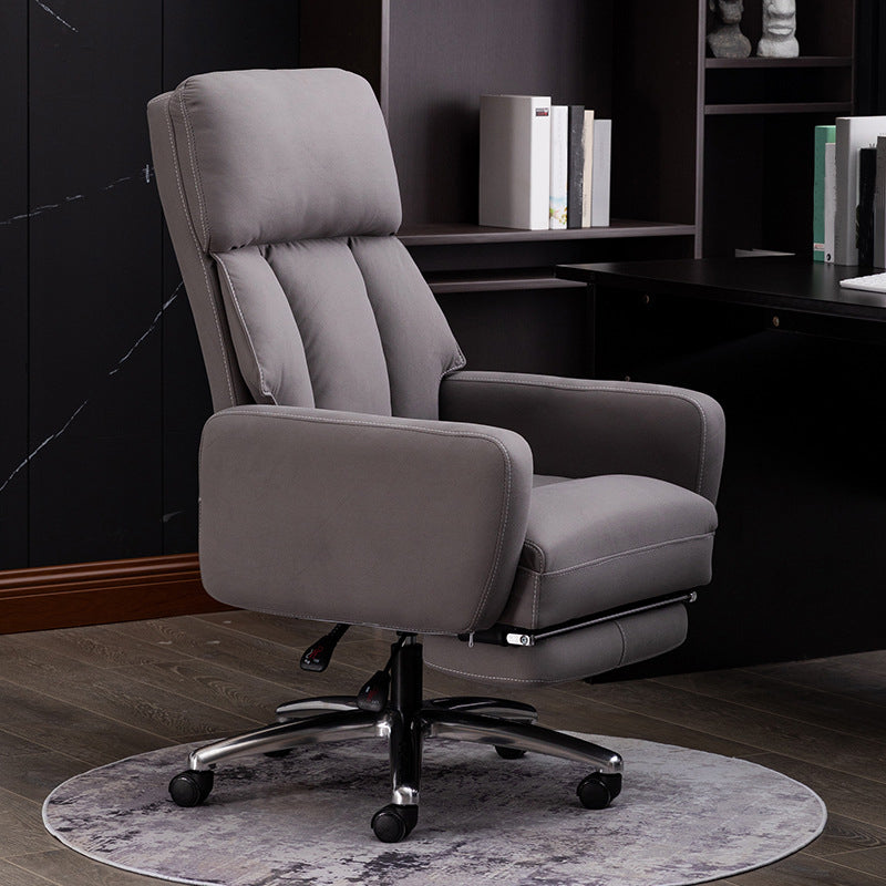 Fauteuil de direction moderne sans bras, repose-pieds inclus, chaise de direction pour le bureau