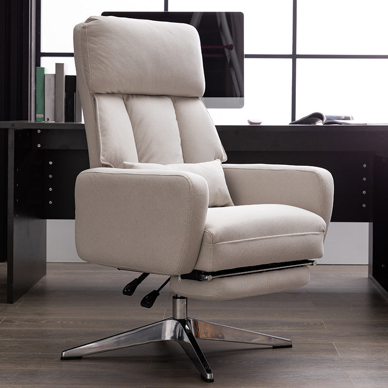 Fauteuil de direction moderne sans bras, repose-pieds inclus, chaise de direction pour le bureau
