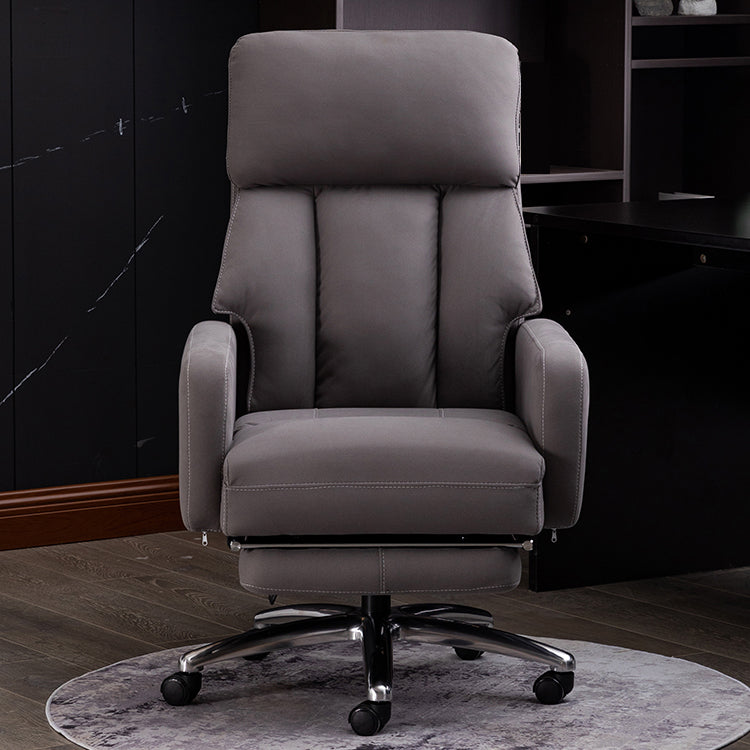 Fauteuil de direction moderne sans bras, repose-pieds inclus, chaise de direction pour le bureau