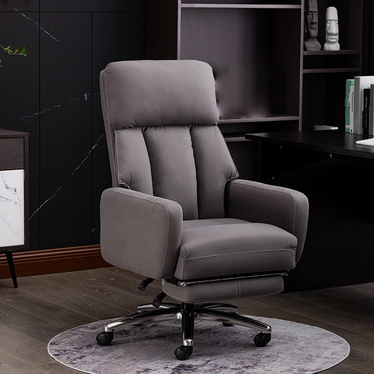 Fauteuil de direction moderne sans bras, repose-pieds inclus, chaise de direction pour le bureau
