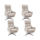 Fauteuil de direction moderne sans bras, repose-pieds inclus, chaise de direction pour le bureau