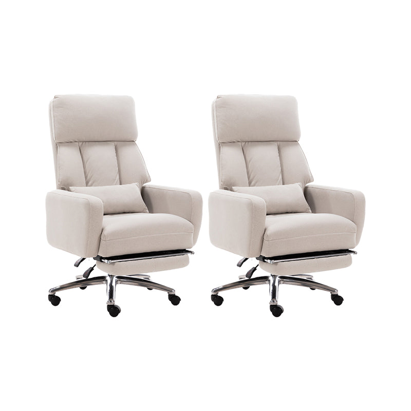 Fauteuil de direction moderne sans bras, repose-pieds inclus, chaise de direction pour le bureau
