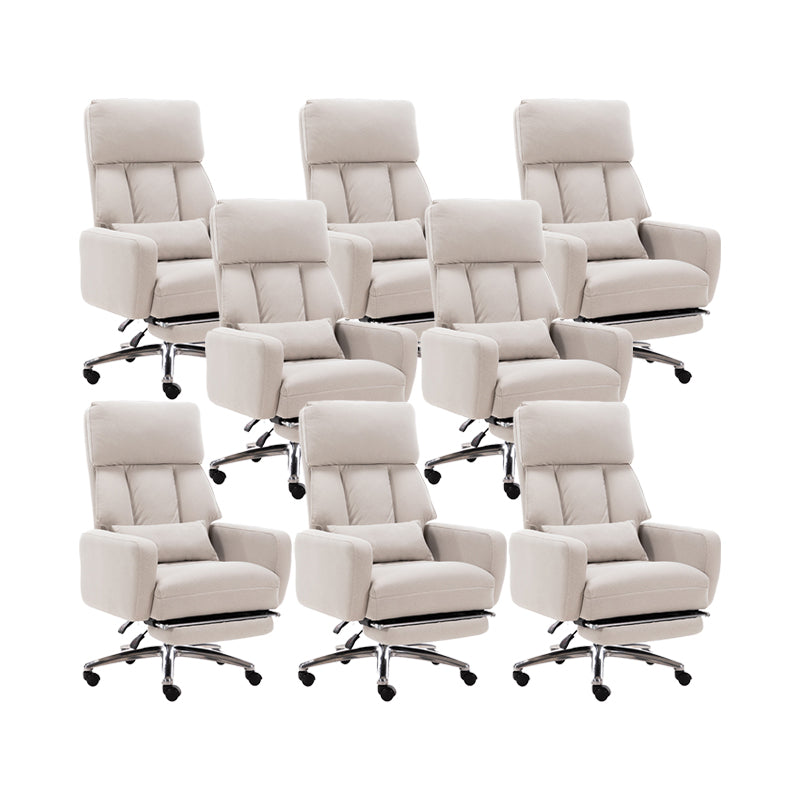 Fauteuil de direction moderne sans bras, repose-pieds inclus, chaise de direction pour le bureau