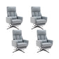 Fauteuil de direction moderne sans bras, repose-pieds inclus, chaise de direction pour le bureau