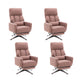 Fauteuil de direction moderne sans bras, repose-pieds inclus, chaise de direction pour le bureau
