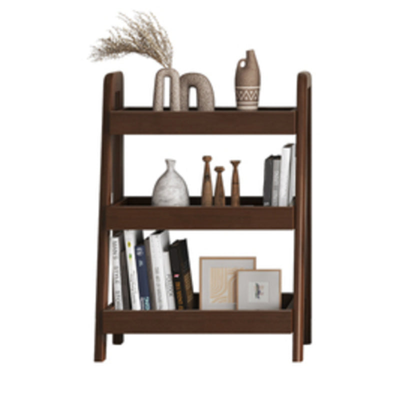 Contemporary Wood Bookshelf Standard Shelves Included Bookcase 20"L x 14"W x 33"H Nut-Brown Clearhalo 'Bookcases' 'furn' 'furn_bookcases' 'Furniture' 'Office Furniture' 6537110