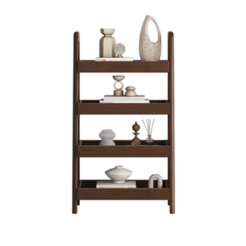 Contemporary Wood Bookshelf Standard Shelves Included Bookcase 20"L x 14"W x 43"H Nut-Brown Clearhalo 'Bookcases' 'furn' 'furn_bookcases' 'Furniture' 'Office Furniture' 6537116