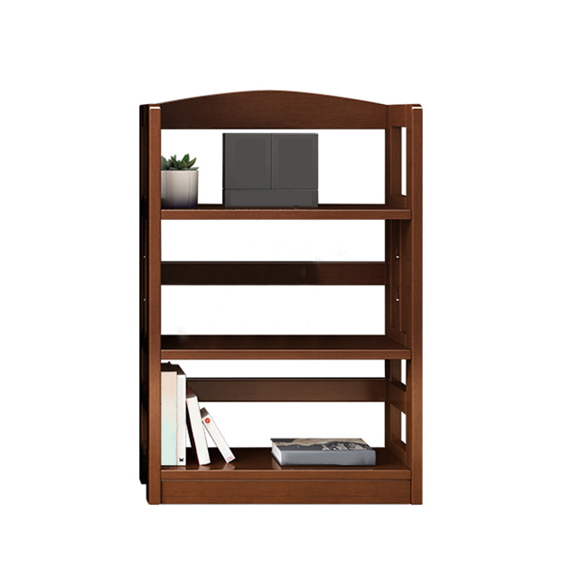 Contemporary Standard Bookshelf Wooden Open Back Bookcase with Shelves 23.6"L x 11.0"W x 37.4"H Nut-Brown Clearhalo 'Bookcases' 'furn' 'furn_bookcases' 'Furniture' 'Office Furniture' 6537141