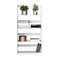 Contemporary Standard Bookshelf Wooden Open Back Bookcase with Shelves 23.6"L x 11.0"W x 49.8"H White Clearhalo 'Bookcases' 'furn' 'furn_bookcases' 'Furniture' 'Office Furniture' 6537143