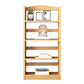 Contemporary Standard Bookshelf Wooden Open Back Bookcase with Shelves 23.6"L x 11.0"W x 49.8"H Natural Clearhalo 'Bookcases' 'furn' 'furn_bookcases' 'Furniture' 'Office Furniture' 6537146