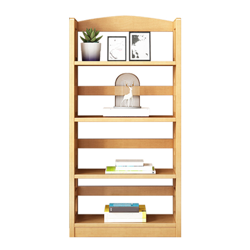 Contemporary Standard Bookshelf Wooden Open Back Bookcase with Shelves 23.6"L x 11.0"W x 49.8"H Natural Clearhalo 'Bookcases' 'furn' 'furn_bookcases' 'Furniture' 'Office Furniture' 6537146
