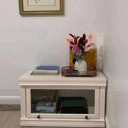 Contemporary Wooden Bookshelf White Standard Shelf Bookcase for Home Office