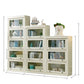 Contemporary Wooden Bookshelf White Standard Shelf Bookcase for Home Office