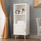 Contemporary Closed Back Bookshelf Standard Engineered Wood Bookcase