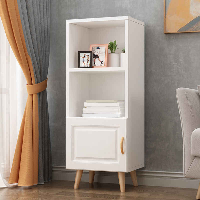 Contemporary Closed Back Bookshelf Standard Engineered Wood Bookcase