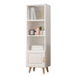 Contemporary Closed Back Bookshelf Standard Engineered Wood Bookcase