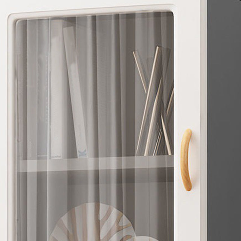 Contemporary Closed Back Bookshelf Standard Engineered Wood Bookcase