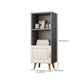 Contemporary Closed Back Bookshelf Standard Engineered Wood Bookcase