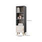 Contemporary Closed Back Bookshelf Standard Engineered Wood Bookcase
