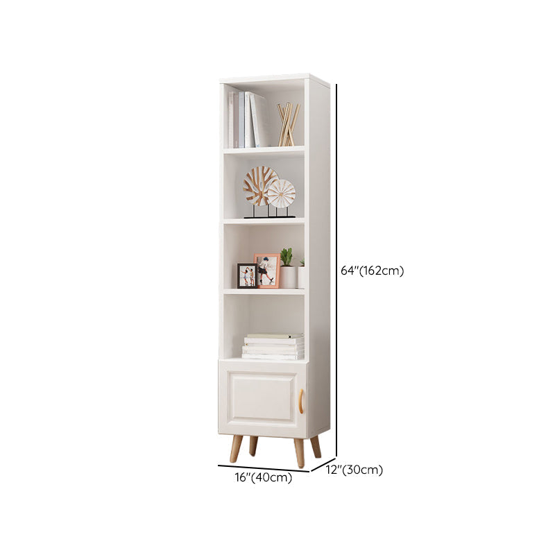 Contemporary Closed Back Bookshelf Standard Engineered Wood Bookcase