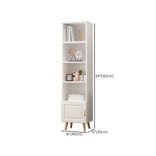 Contemporary Closed Back Bookshelf Standard Engineered Wood Bookcase