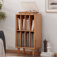 Modern Wooden Bookcase Closed Back Standard Bookshelf with Shelves
