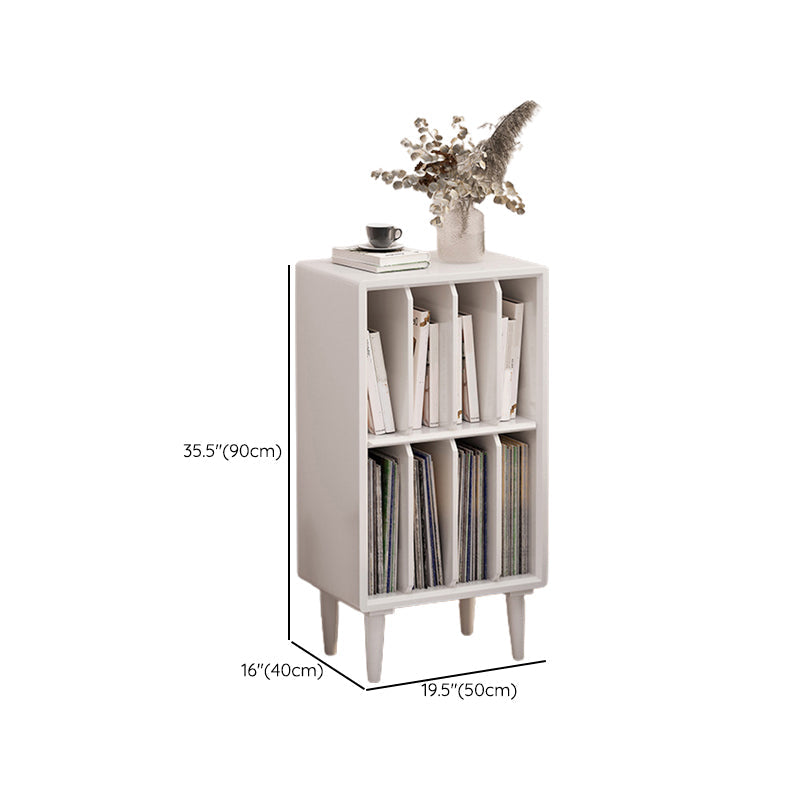 Modern Wooden Bookcase Closed Back Standard Bookshelf with Shelves