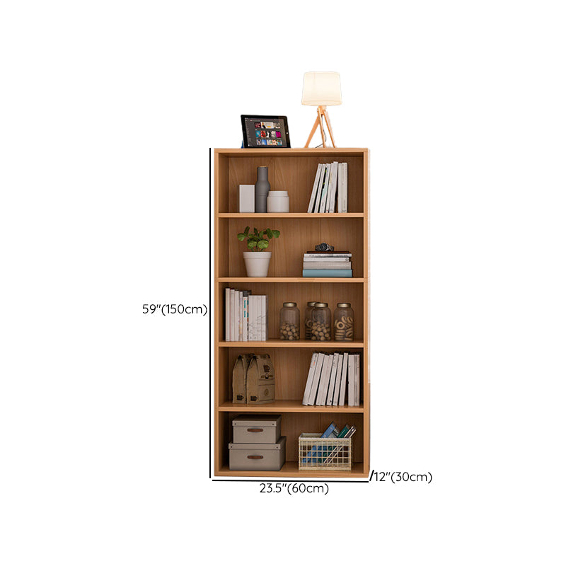 Closed Back Standard Bookcase Modern Engineered Wood Bookshelf