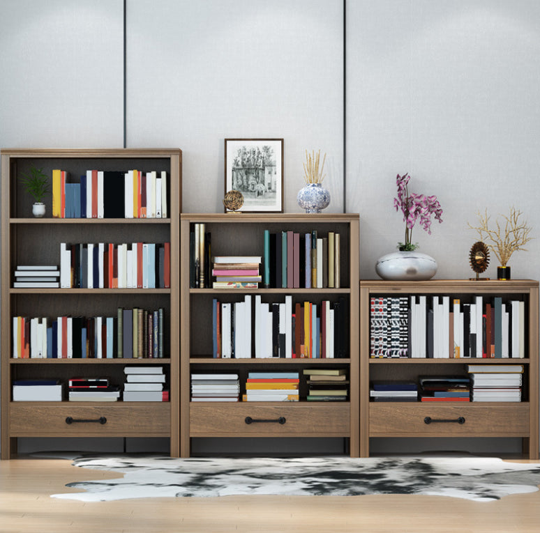 Contemporary Standard Bookcase Closed Back Wooden Bookshelf with Shelves Clearhalo 'Bookcases' 'furn' 'furn_bookcases' 'Furniture' 'Office Furniture' 6537335