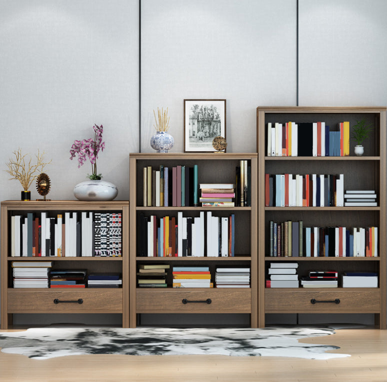 Contemporary Standard Bookcase Closed Back Wooden Bookshelf with Shelves Clearhalo 'Bookcases' 'furn' 'furn_bookcases' 'Furniture' 'Office Furniture' 6537340