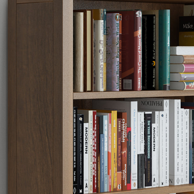 Contemporary Standard Bookcase Closed Back Wooden Bookshelf with Shelves Clearhalo 'Bookcases' 'furn' 'furn_bookcases' 'Furniture' 'Office Furniture' 6537345