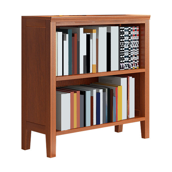 Contemporary Standard Bookcase Closed Back Wooden Bookshelf with Shelves 28.3"L x 12.6"W x 33.9"H Medium Wood Drawer Not Included Clearhalo 'Bookcases' 'furn' 'furn_bookcases' 'Furniture' 'Office Furniture' 6537346