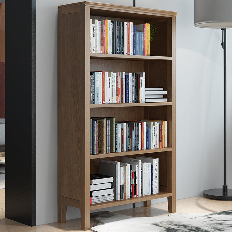 Contemporary Standard Bookcase Closed Back Wooden Bookshelf with Shelves Clearhalo 'Bookcases' 'furn' 'furn_bookcases' 'Furniture' 'Office Furniture' 6537353