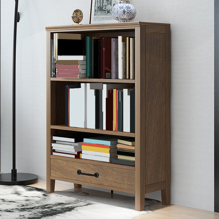 Contemporary Standard Bookcase Closed Back Wooden Bookshelf with Shelves Clearhalo 'Bookcases' 'furn' 'furn_bookcases' 'Furniture' 'Office Furniture' 6537359