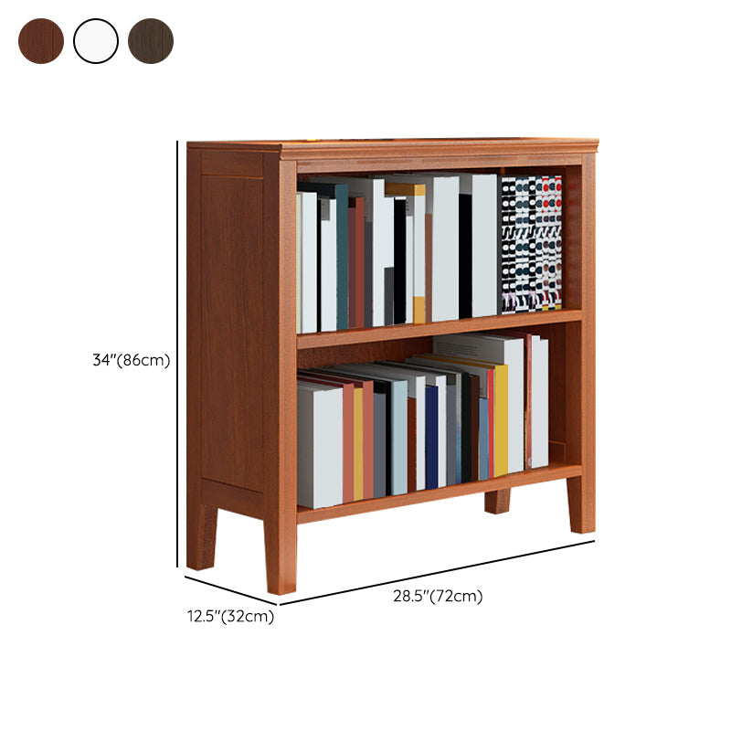 Contemporary Standard Bookcase Closed Back Wooden Bookshelf with Shelves Clearhalo 'Bookcases' 'furn' 'furn_bookcases' 'Furniture' 'Office Furniture' 6537367