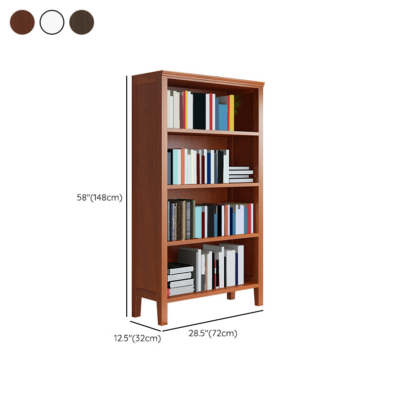 Contemporary Standard Bookcase Closed Back Wooden Bookshelf with Shelves Clearhalo 'Bookcases' 'furn' 'furn_bookcases' 'Furniture' 'Office Furniture' 6537371