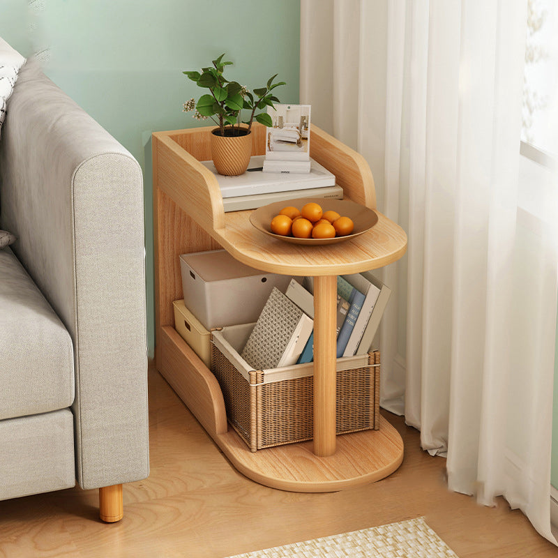 Engineered Wood Bookcase Standard Contemporary Bookshelf with Shelves 18.9"L x 9.4"W x 15.7"H Natural Clearhalo 'Bookcases' 'furn' 'furn_bookcases' 'Furniture' 'Office Furniture' 6537408