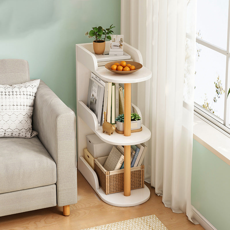 Engineered Wood Bookcase Standard Contemporary Bookshelf with Shelves 18.9"L x 9.4"W x 28.3"H Off-White Clearhalo 'Bookcases' 'furn' 'furn_bookcases' 'Furniture' 'Office Furniture' 6537409