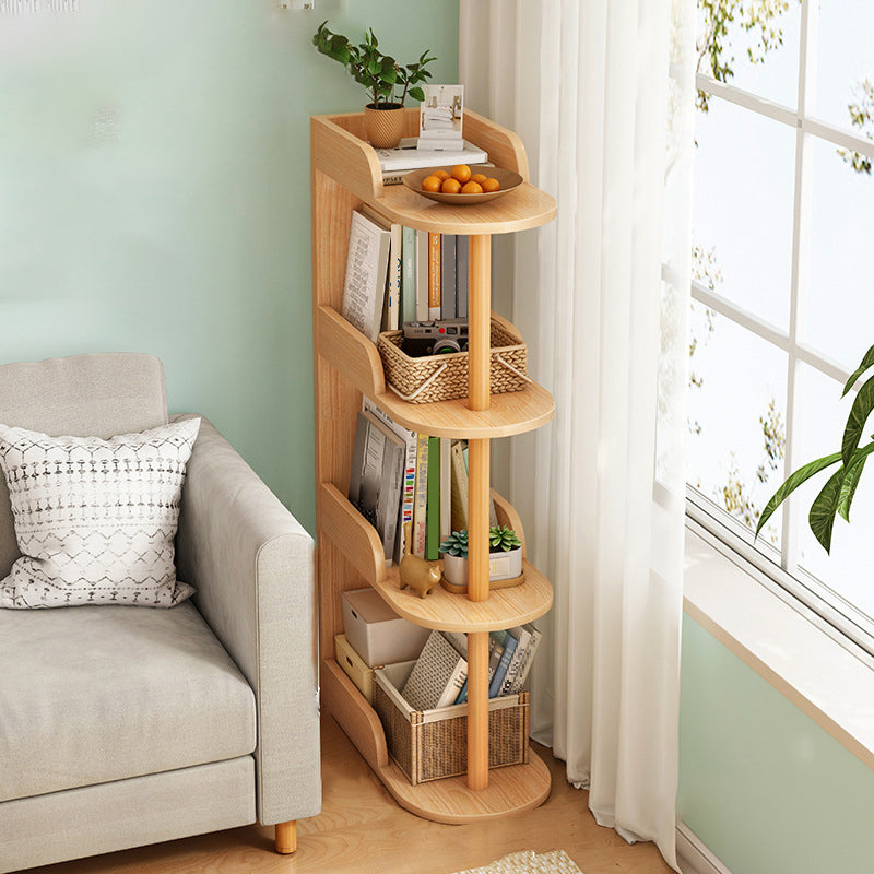Engineered Wood Bookcase Standard Contemporary Bookshelf with Shelves 18.9"L x 9.4"W x 40.6"H Natural Clearhalo 'Bookcases' 'furn' 'furn_bookcases' 'Furniture' 'Office Furniture' 6537420