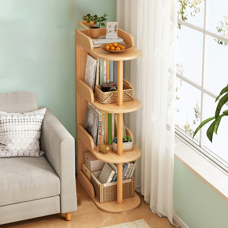 Engineered Wood Bookcase Standard Contemporary Bookshelf with Shelves 19"L x 12"W x 40.5"H Natural Clearhalo 'Bookcases' 'furn' 'furn_bookcases' 'Furniture' 'Office Furniture' 6537424