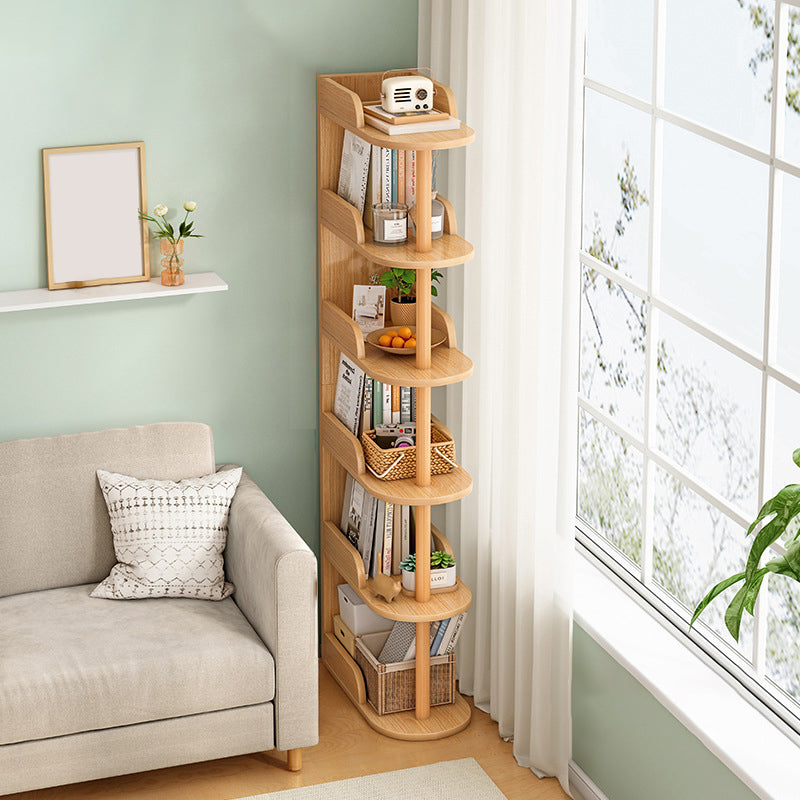 Engineered Wood Bookcase Standard Contemporary Bookshelf with Shelves 19"L x 9"W x 65"H Natural Clearhalo 'Bookcases' 'furn' 'furn_bookcases' 'Furniture' 'Office Furniture' 6537430