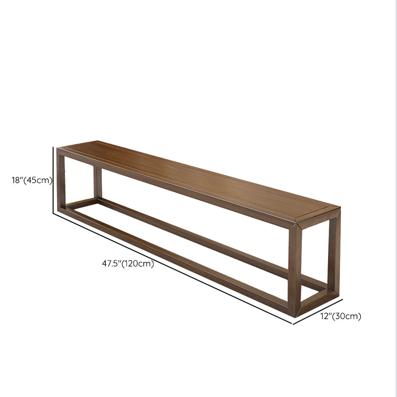 11.7-inch Width Rectangle Seating Bench Mid-Century Modern Solid Wood Bench Clearhalo 'Benches' 'Chairs & Seating' 'furn' 'furn_benches' 'Furniture' 'Living Room Furniture' 6537491