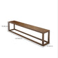 11.7-inch Width Rectangle Seating Bench Mid-Century Modern Solid Wood Bench Clearhalo 'Benches' 'Chairs & Seating' 'furn' 'furn_benches' 'Furniture' 'Living Room Furniture' 6537493
