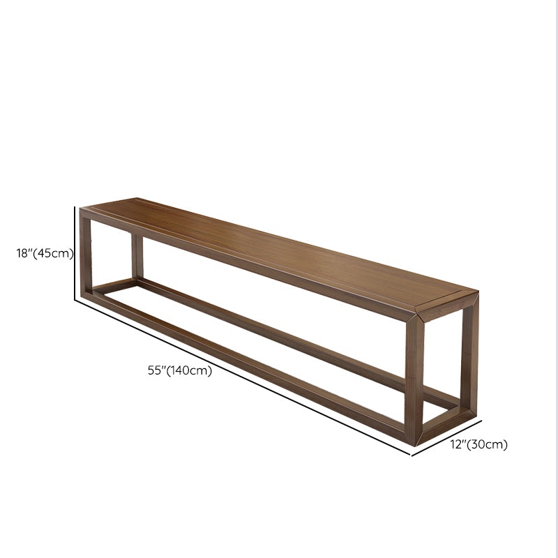 11.7-inch Width Rectangle Seating Bench Mid-Century Modern Solid Wood Bench Clearhalo 'Benches' 'Chairs & Seating' 'furn' 'furn_benches' 'Furniture' 'Living Room Furniture' 6537493