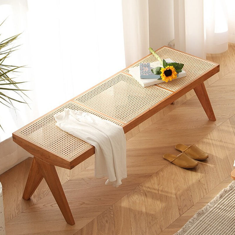 Mid-Century Modern Rectangle Bench Bedroom Seating Bench with Legs Clearhalo 'Benches' 'Chairs & Seating' 'furn' 'furn_benches' 'Furniture' 'Living Room Furniture' 6537527