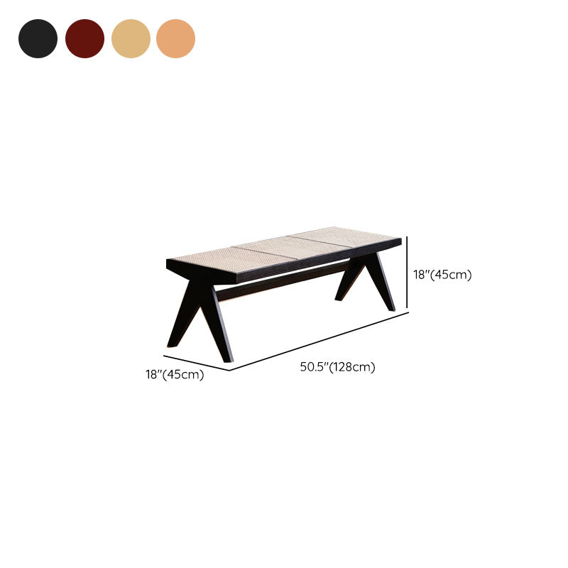 Mid-Century Modern Rectangle Bench Bedroom Seating Bench with Legs Clearhalo 'Benches' 'Chairs & Seating' 'furn' 'furn_benches' 'Furniture' 'Living Room Furniture' 6537542