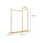 Glam Coat Rack Metal Rails y ganchos enmarcados de metal