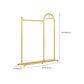 Glam Coat Rack Metal Rails y ganchos enmarcados de metal