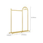 Glam Coat Rack Metal Rails y ganchos enmarcados de metal